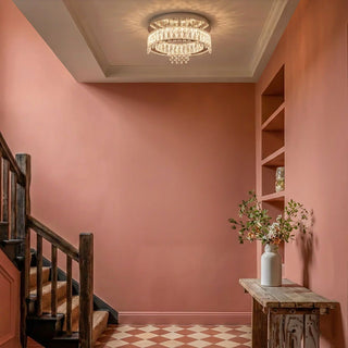Erika crystal ceiling light installed in entry hallway low ceiling lighting