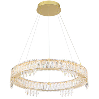 Erika pendant canopy mounting plate detail gold finish LED driver installation view