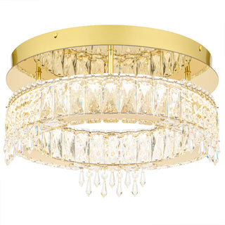 Telbix Erika CTC ceiling light gold finish luxury crystal flush mount