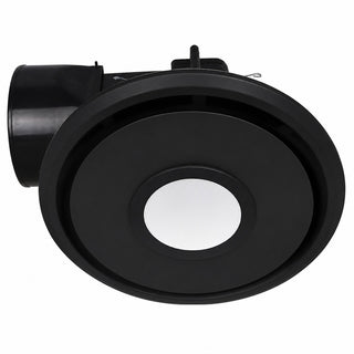 Mercator Emeline II black round exhaust fan with LED light