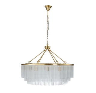 Evangeline Large 90cm 12 Light Chandelier Satin Brass