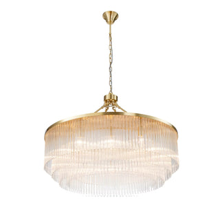 Evangeline Large 90cm 12 Light Chandelier Satin Brass
