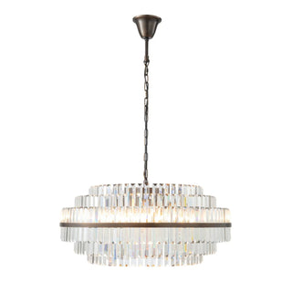 Chandelier with crystal accents on a white background