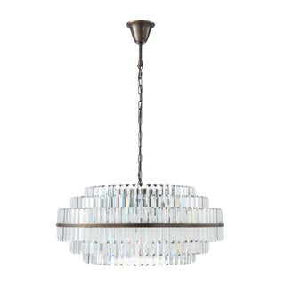 Evelyn Large 80cm 10 Light Chandelier Antique Brass