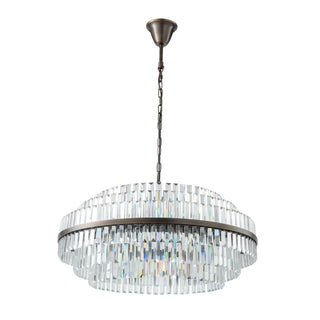 Chandelier with crystal accents on a white background