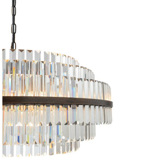 Chandelier with crystal accents on a white background