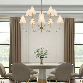 Farnix 10 pendant light installed above dining table in luxury interior
