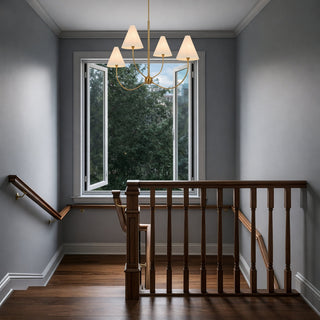Farnix 4 pendant light installed in a stairwell and landing area