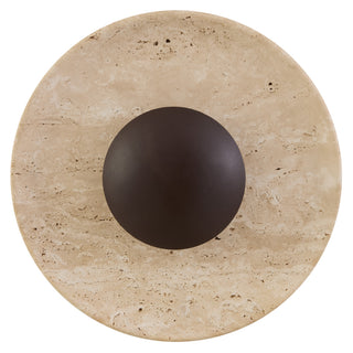 Travertine wall sconce with bronze centre modern decorative wall lighting