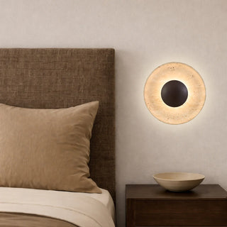 Telbix Firan feature wall light natural stone disc ambient lighting interior