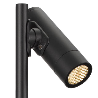 Close-up of Flank 24V LED Garden Spike Light head showing anti-glare honeycomb lens