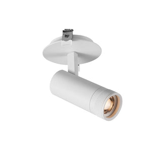 FOCUS 10 white adjustable recessed spotlight with warm LED illuminated
