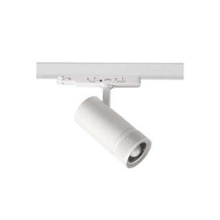 White track light fixture on a white background