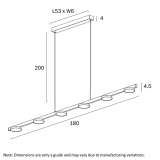 FORDO 180cm Pendant – Black