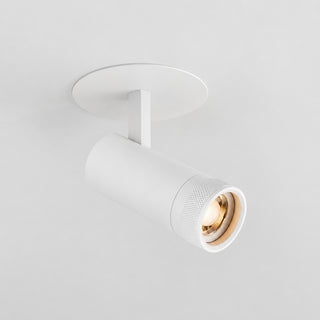 FOCUS 10 White Adjustable Recessed Spotlight installed in the ceiling