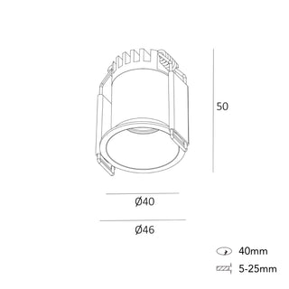 Fuoco Mini Ø46mm Downlight