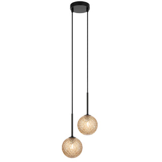 Telbix GASTON 2 LIGHT PENDANT BLACK - Pendant lights Australia, pendant lights Melbourne, Pendants for kitchen Bench, Bedroom Bedside Pendant lights. Modern Pendants for Bathrooms in Melbourne. Pendant Lights for Every Setting. 