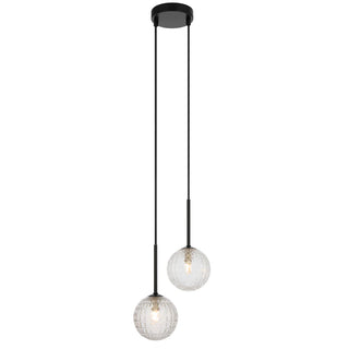 Telbix GASTON 2 LIGHT PENDANT BLACK - Pendant lights Australia, pendant lights Melbourne, Pendants for kitchen Bench, Bedroom Bedside Pendant lights. Modern Pendants for Bathrooms in Melbourne. Pendant Lights for Every Setting. 