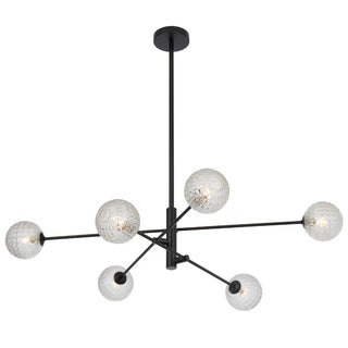 Telbix GASTON 6 LIGHT PENDANT BLACK - Pendant lights Australia, pendant lights Melbourne, Pendants for kitchen Bench, Bedroom Bedside Pendant lights. Modern Pendants for Bathrooms in Melbourne. Pendant Lights for Every Setting. 