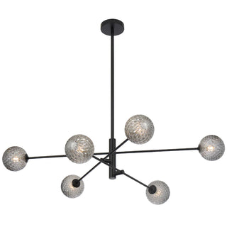 Telbix GASTON 6 LIGHT PENDANT BLACK - Pendant lights Australia, pendant lights Melbourne, Pendants for kitchen Bench, Bedroom Bedside Pendant lights. Modern Pendants for Bathrooms in Melbourne. Pendant Lights for Every Setting. 