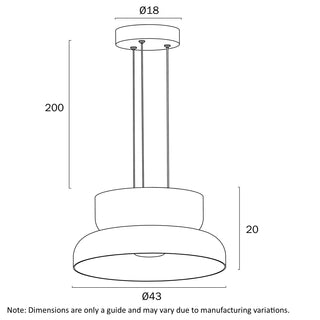 SKAPA Glass Pendant Light – Shape AB, Opal White, Ø43cm