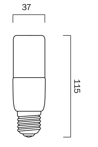 9W T37 Opal Stick LED Globe – 3 Step Dimming (E27)