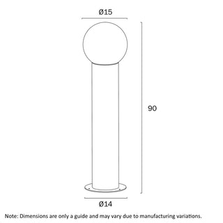 Telbix Gorem pathway bollard aluminium black
