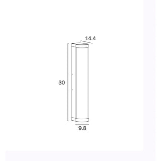 Gevet 300mm Exterior LED Wall Light