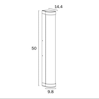 Telbix Gevet 500mm Exterior LED Wall Light measurements