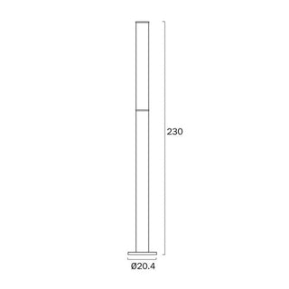 Modern black Telbix Gevet landscape bollard