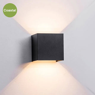 Cougar Lighting Glenelg Black Square Up & Down Wall Light. We have the best prices for the entire Cougar Lighting range. Best prices for your project. Davoluce Lighting has many Up & down external wall lights, LED square outdoor wall lights