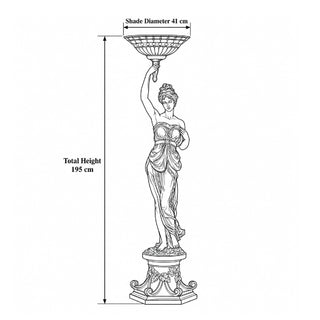 Greek Goddess Floor Lamp – Right