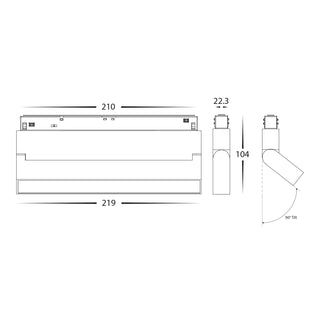48V DC Magnetic Track Linear Light – 6W / 10W