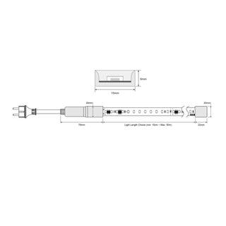 Havit Commercial 240V IP65 LED Strip Light 5W/m – Long Run Commercial Strip