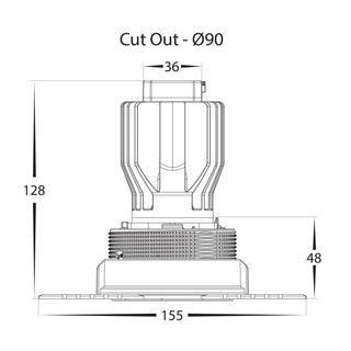 17W Ø90 Trimless LED downlight