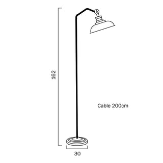 Telbix Hertel Floor Lamp - HERTEL FL-BKAM