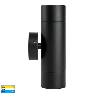 Havit Maxi Tivah up and down wall pillar light in black showing compact projection and round backing plate