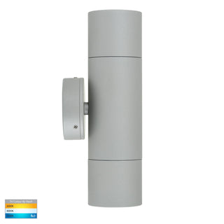 HV1045T-HV1047T - Tivah Silver TRI Colour Up & Down Wall Pillar Lights