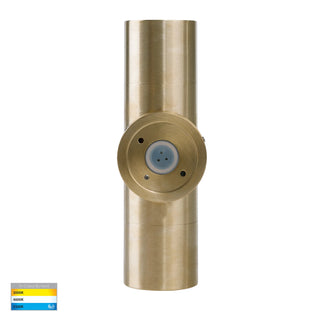 Havit HV1055T-HV1057T - Tivah Solid Brass TRI Colour Up & Down Wall Pillar Lights from Davoluce