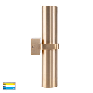 Havit HV10592T - Luz Solid Brass TRI Colour Double Up & Down Wall Pillar Lights