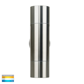 HV1087T - Tivah Titanium Aluminium TRI Colour Up & Down Wall Pillar Lights