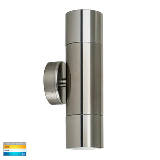 HV1087T - Tivah Titanium Aluminium TRI Colour Up & Down Wall Pillar Lights