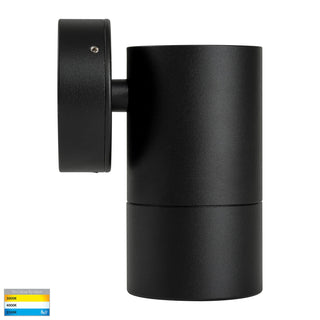 Havit Maxi Tivah fixed black wall pillar light showing compact projection and round backing plate