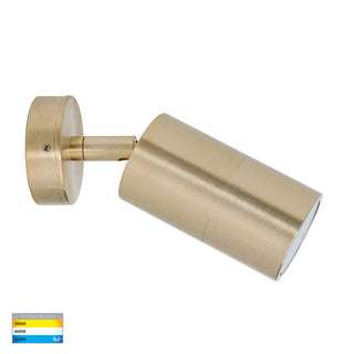 HV1255T-Tivah Solid Brass 7W TRI Colour Single Adjustable Wall Pillar Light