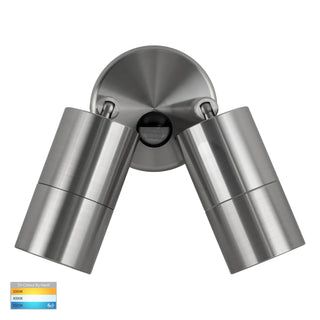 HV1305T-PIR | HV1306T-PIR - Tivah 316 Stainless Steel TRI Colour Double Adjustable Spot Lights with Sensor