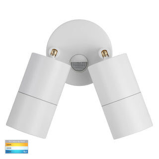 Havit HV1323T-PIR - Tivah Aluminium White TRI Colour Double Adjustable GU10 Spot Light with Sensor