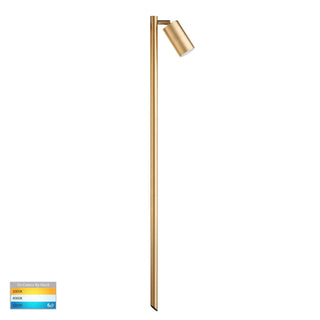 Havit HV1403T-BR - Tivah Solid Brass TRI Colour Single Adjustable LED Bollard Spike Light