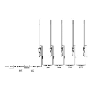 Smart CCT 5-Light Bollard Kit – Wiring Layout Diagram