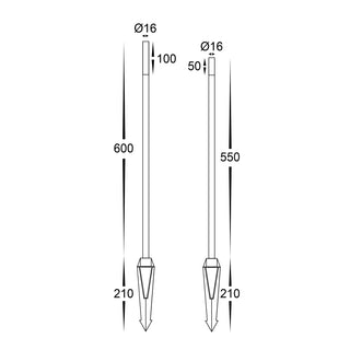 Havit Bollard Spike – Technical Drawing with Long & Short Lenses