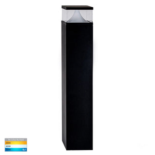 HV1628T-BLK-SQ – Divad 600mm Black Square LED Bollard Light (240V / 24V)